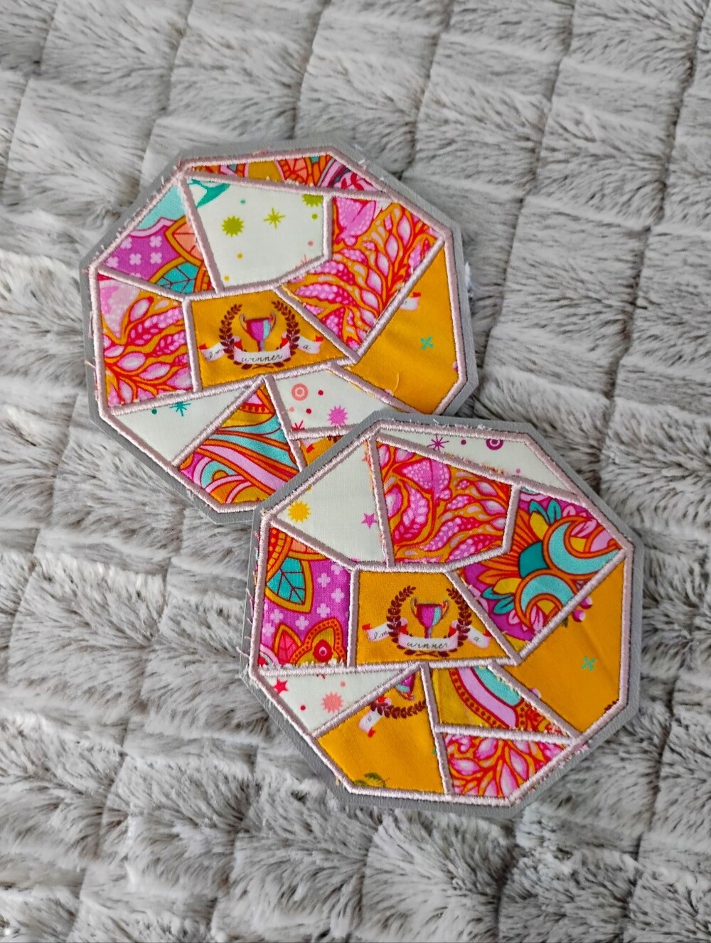 Set Of 2 Hexagon coasters